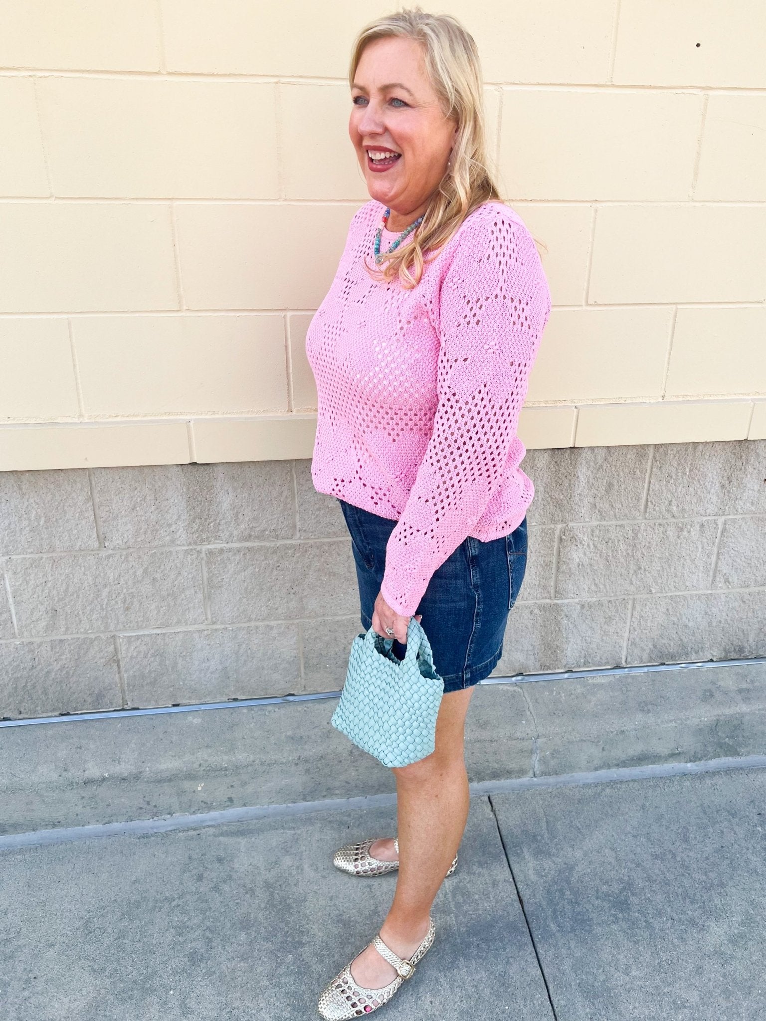 [Judy Blue] HW Tummy Control Slim Denim Shorts - The Pink Pineapple 850