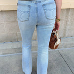 [Judy Blue] Sunlit Sculpt Tummy Control Bootcut Jeans - The Pink Pineapple 850