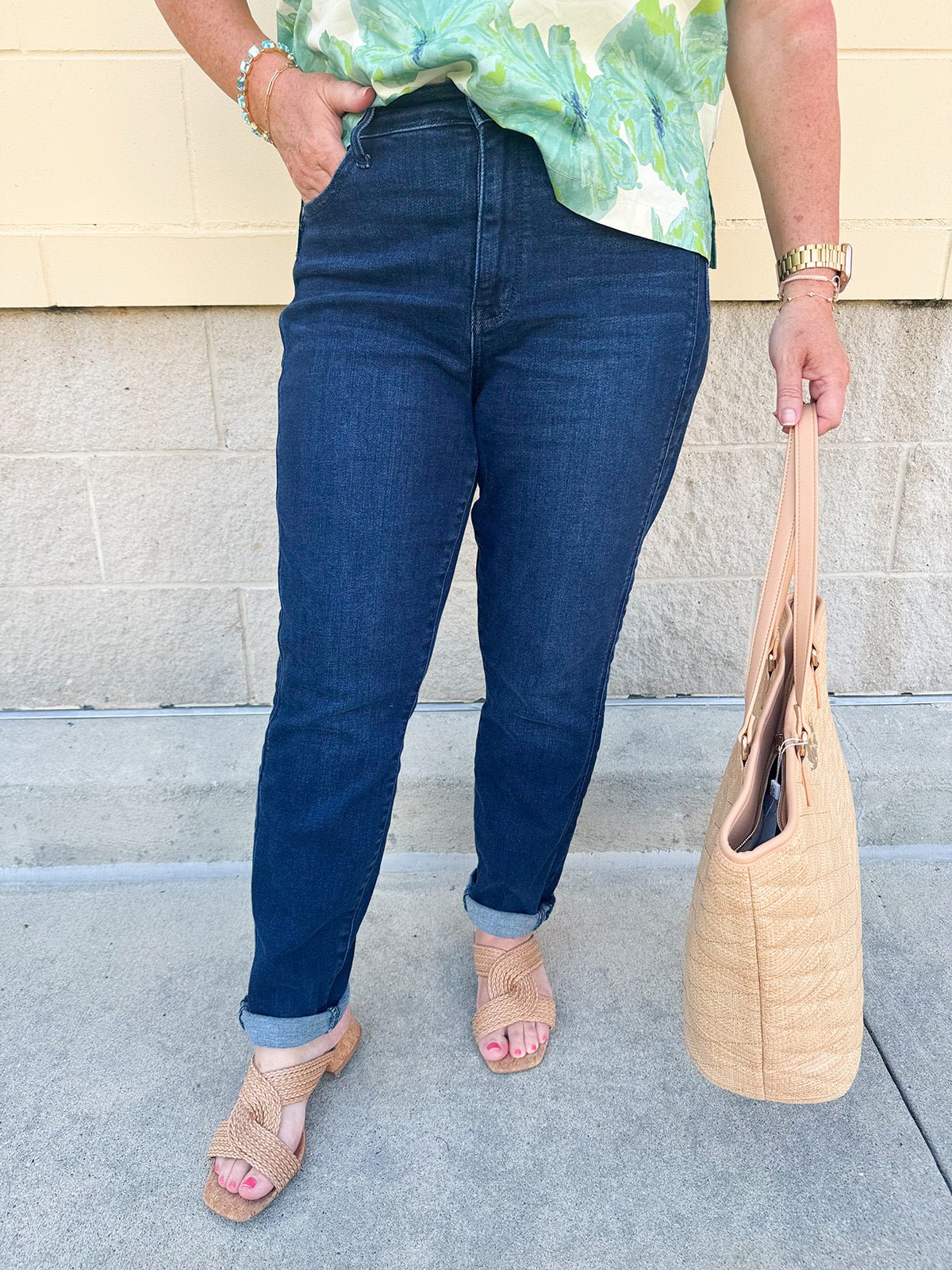 [Judy Blue] The Harper High Waisted Boyfriend Jeans - The Pink Pineapple 850