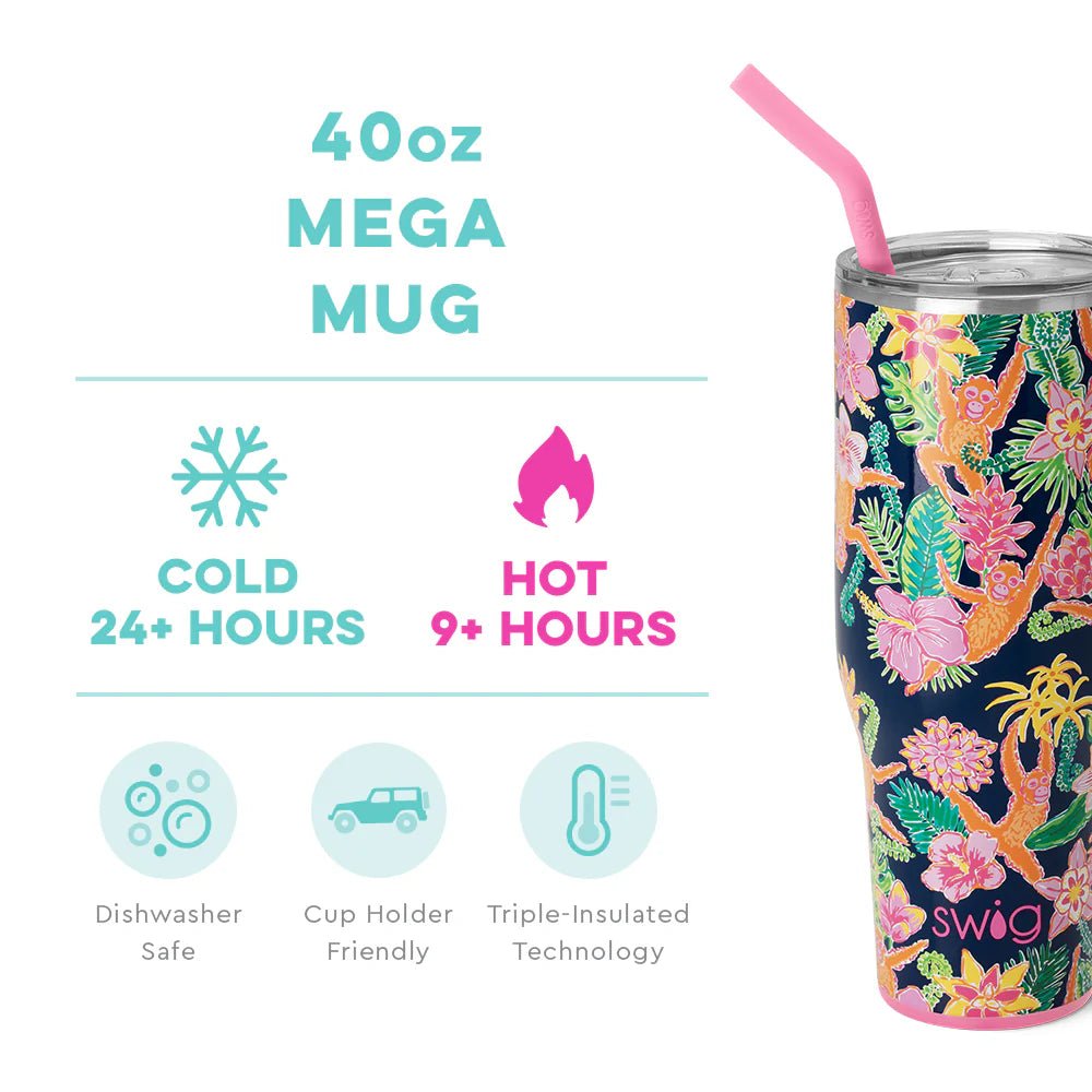 Jungle Gym Mega Mug (40oz) - The Pink Pineapple 850