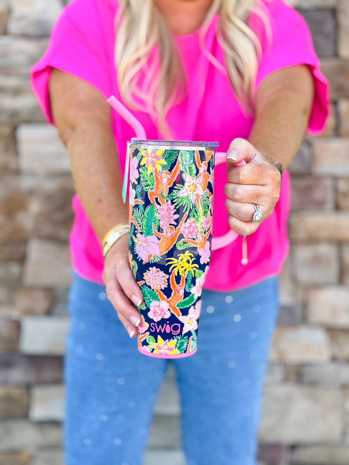 Jungle Gym Mega Mug (40oz) - The Pink Pineapple 850