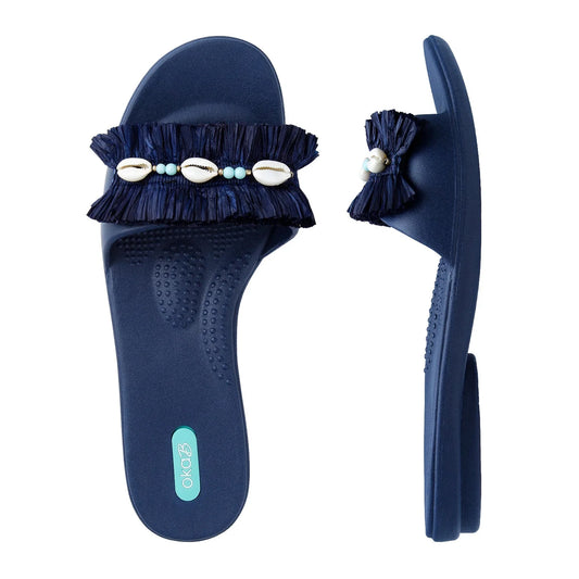 Oka-B Kalani Slide Sandals - Sapphire