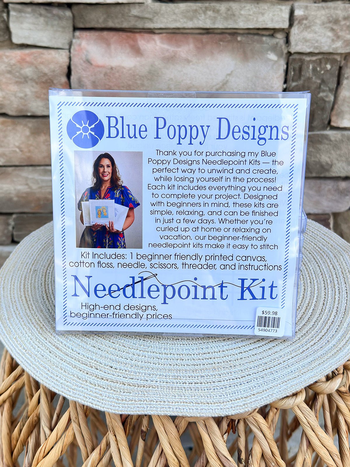 Kappa Delta 3x2 Needlepoint Kit - The Pink Pineapple 850