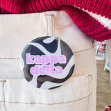 Kappa Delta Black and White Wave Button Pin - The Pink Pineapple 850