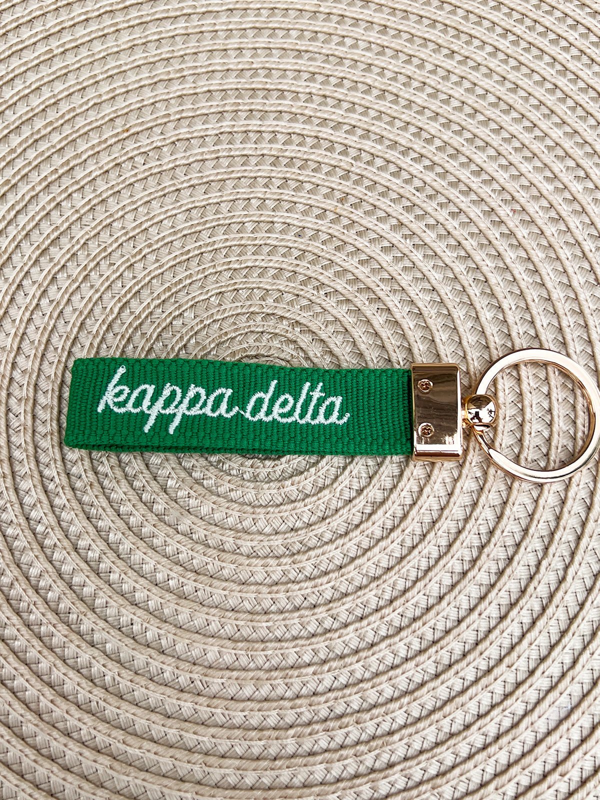 Kappa Delta Embroidered Keychain - The Pink Pineapple 850