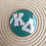 Kappa Delta Glitter Letters Button Pin - The Pink Pineapple 850