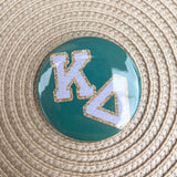 Kappa Delta Glitter Letters Button Pin - The Pink Pineapple 850