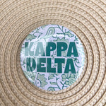 Kappa Delta Green Floral Button Pin - The Pink Pineapple 850
