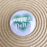Kappa Delta Green Heart Button Pin - The Pink Pineapple 850