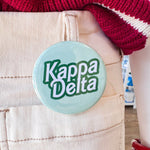 Kappa Delta Green Statement Letter Button Pin - The Pink Pineapple 850