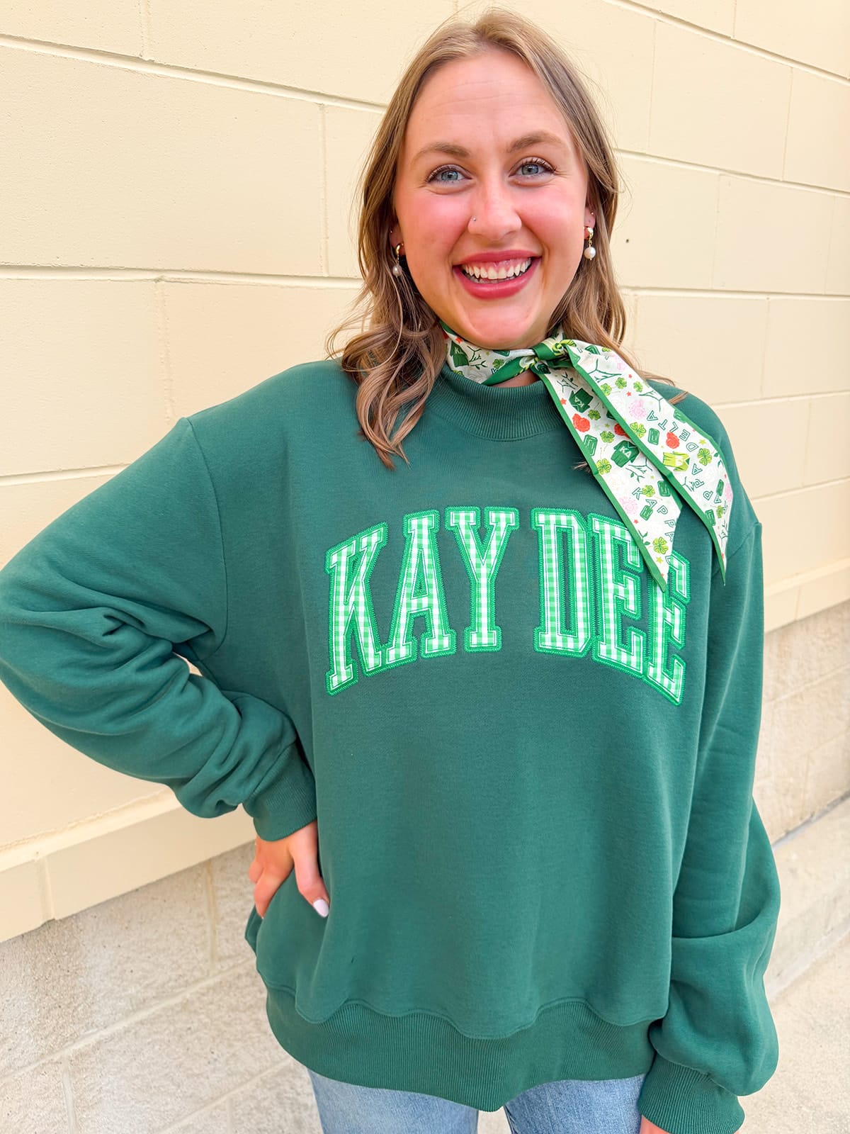 Kappa Delta Mock Neck Sweatshirt - The Pink Pineapple 850