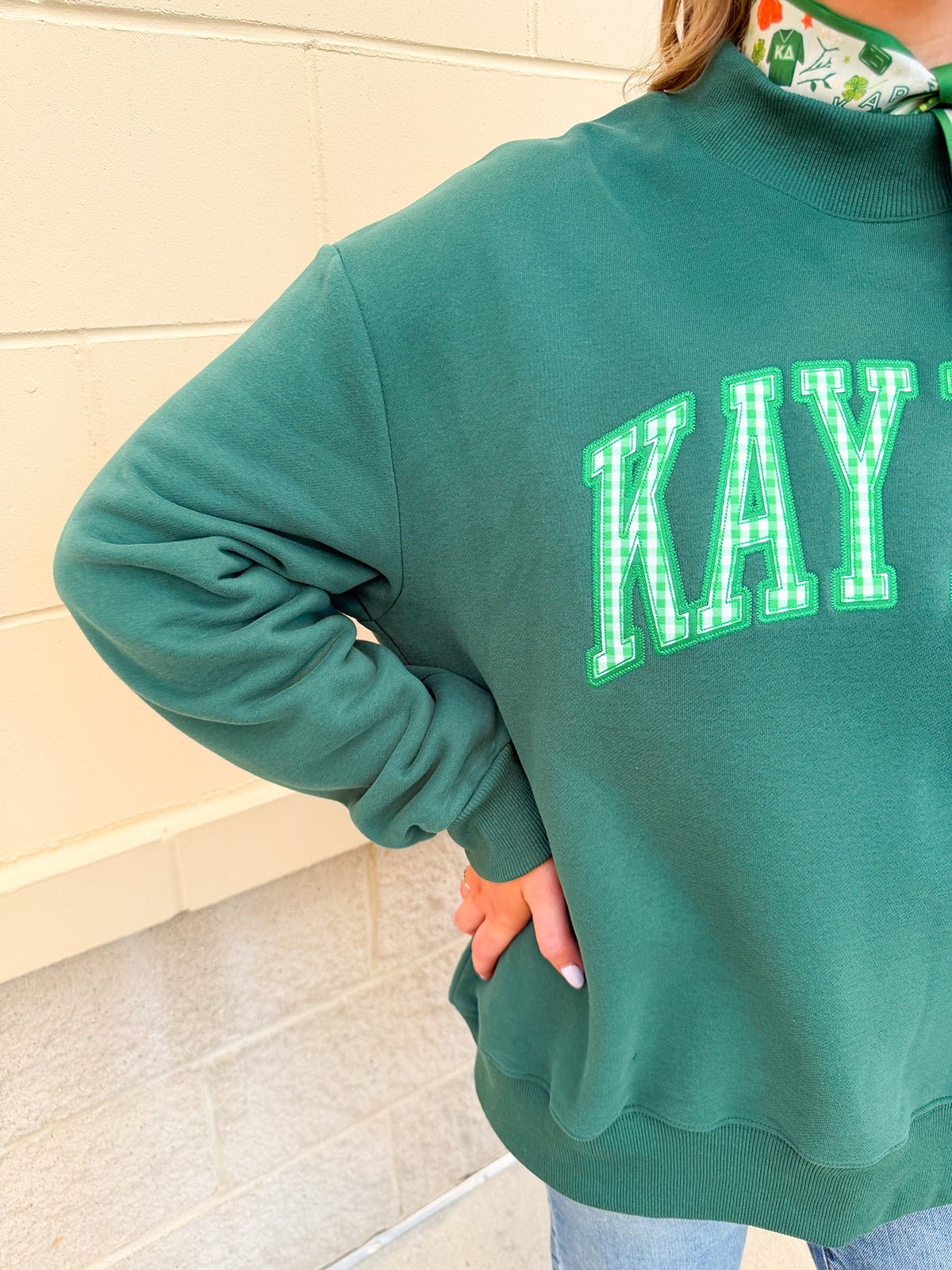 Kappa Delta Mock Neck Sweatshirt - The Pink Pineapple 850