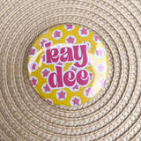 Kappa Delta Pink Stars Button Pin - The Pink Pineapple 850