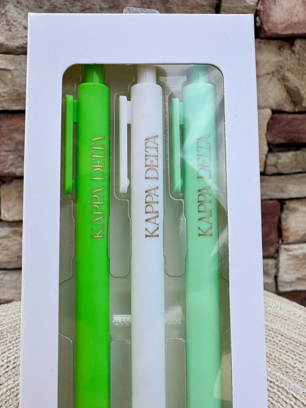 Kappa Delta Sorority 3-Pen Set - The Pink Pineapple 850