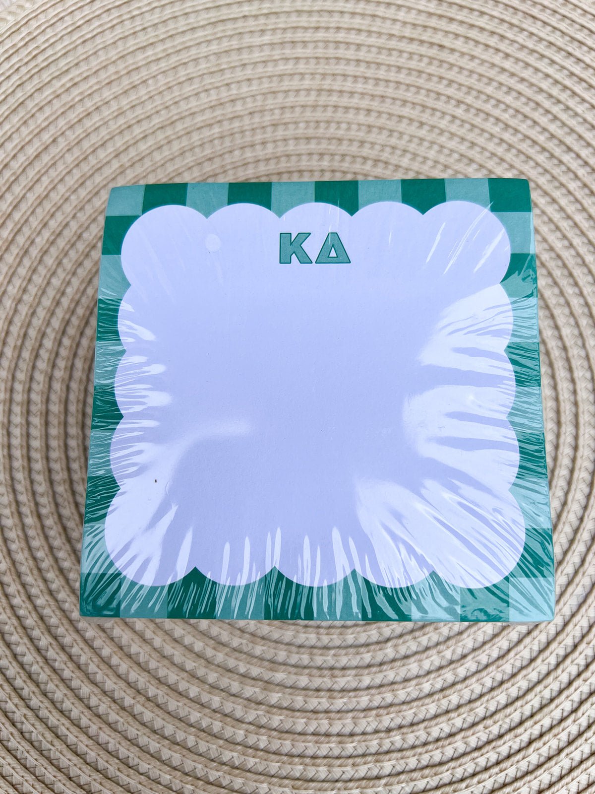 Kappa Delta Sorority Scalloped Notepad Cube - The Pink Pineapple 850