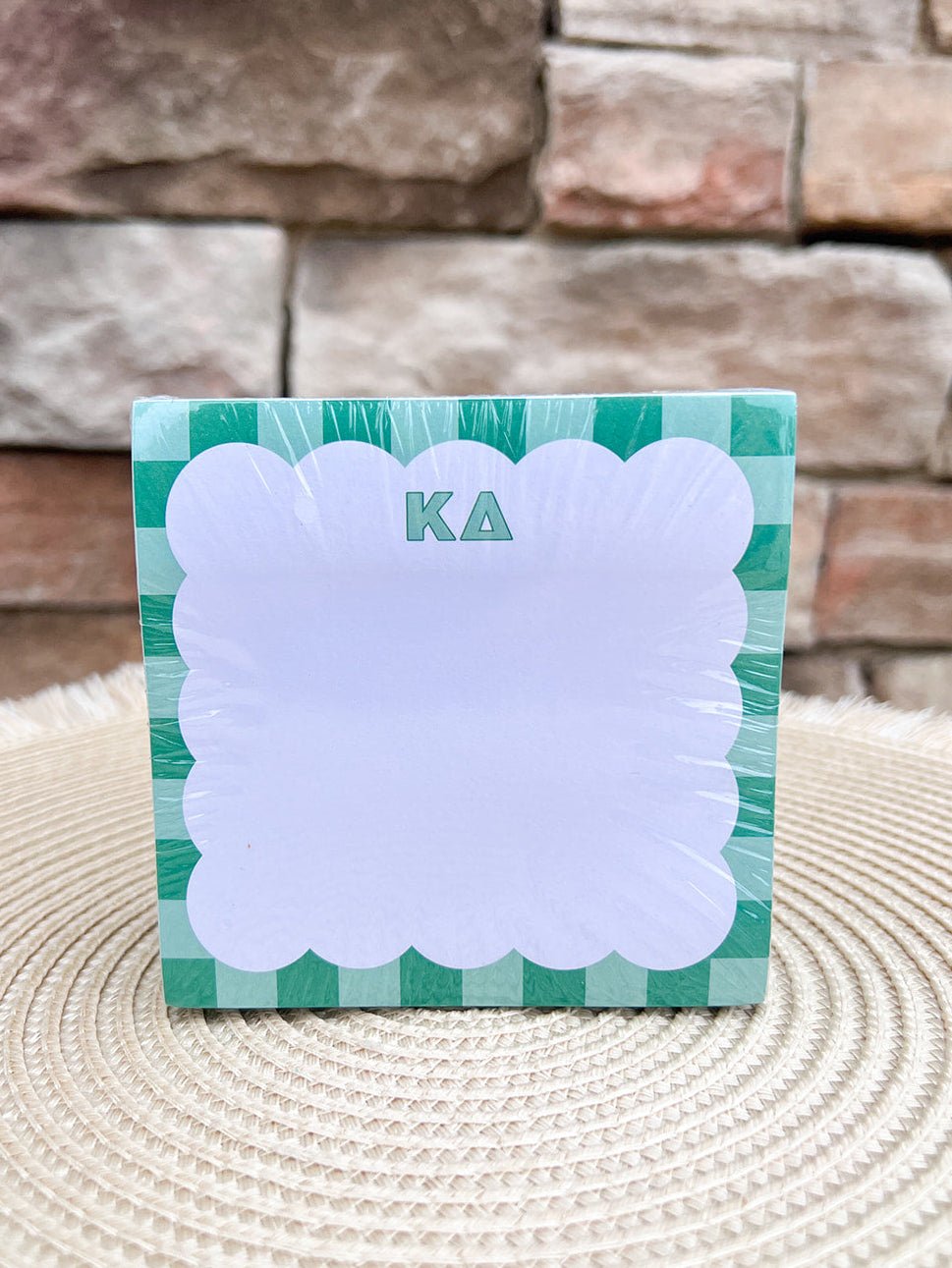 Kappa Delta Sorority Scalloped Notepad Cube - The Pink Pineapple 850