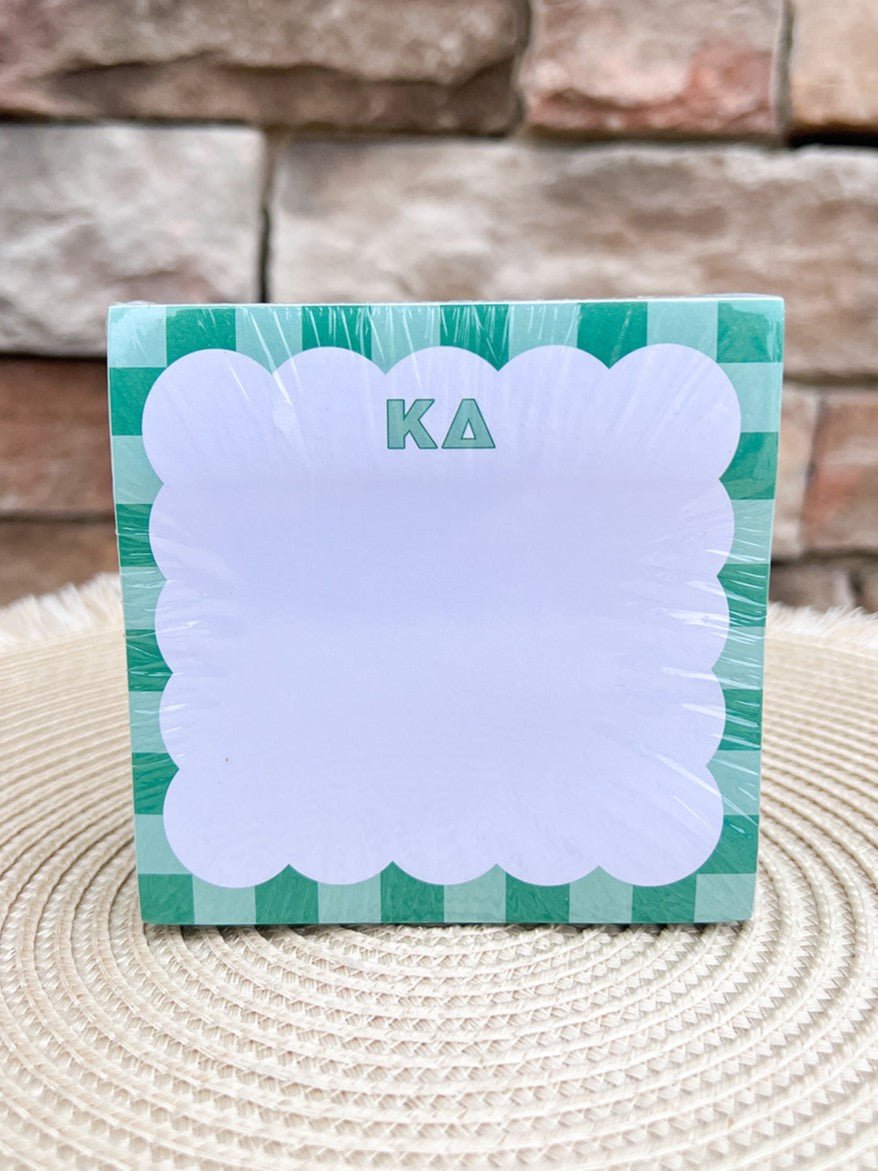 Kappa Delta Sorority Scalloped Notepad Cube - The Pink Pineapple 850