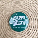 Kappa Delta Stars Button Pin - The Pink Pineapple 850