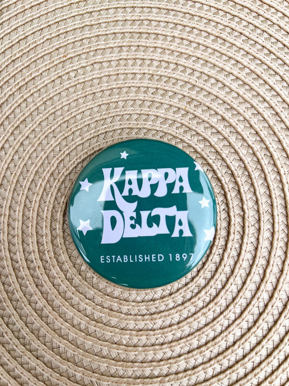 Kappa Delta Stars Button Pin - The Pink Pineapple 850