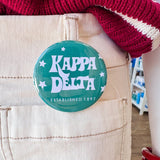 Kappa Delta Stars Button Pin - The Pink Pineapple 850