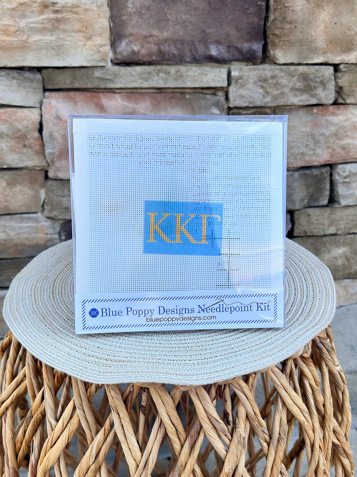 Kappa Kappa Gamma 3x2 Needlepoint Kit - The Pink Pineapple 850