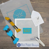 Kappa Kappa Gamma 3x2 Needlepoint Kit - The Pink Pineapple 850