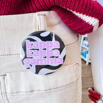 Kappa Kappa Gamma Black and White Wave Button Pin - The Pink Pineapple 850