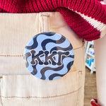 Kappa Kappa Gamma Blue Wave Button Pin - The Pink Pineapple 850