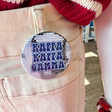 Kappa Kappa Gamma Disco Button Pin - The Pink Pineapple 850