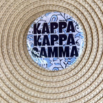 Kappa Kappa Gamma Floral Button Pin - The Pink Pineapple 850