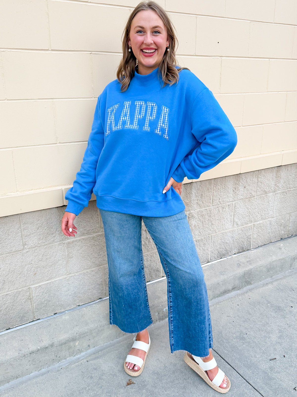 Kappa Kappa Gamma Mock Neck Sweatshirt - The Pink Pineapple 850