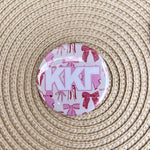 Kappa Kappa Gamma Pink Bow Button Pin - The Pink Pineapple 850