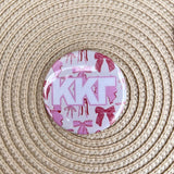 Kappa Kappa Gamma Pink Bow Button Pin - The Pink Pineapple 850