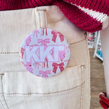 Kappa Kappa Gamma Pink Bow Button Pin - The Pink Pineapple 850