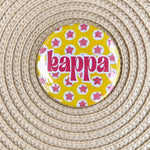 Kappa Kappa Gamma Pink Stars Button Pin - The Pink Pineapple 850