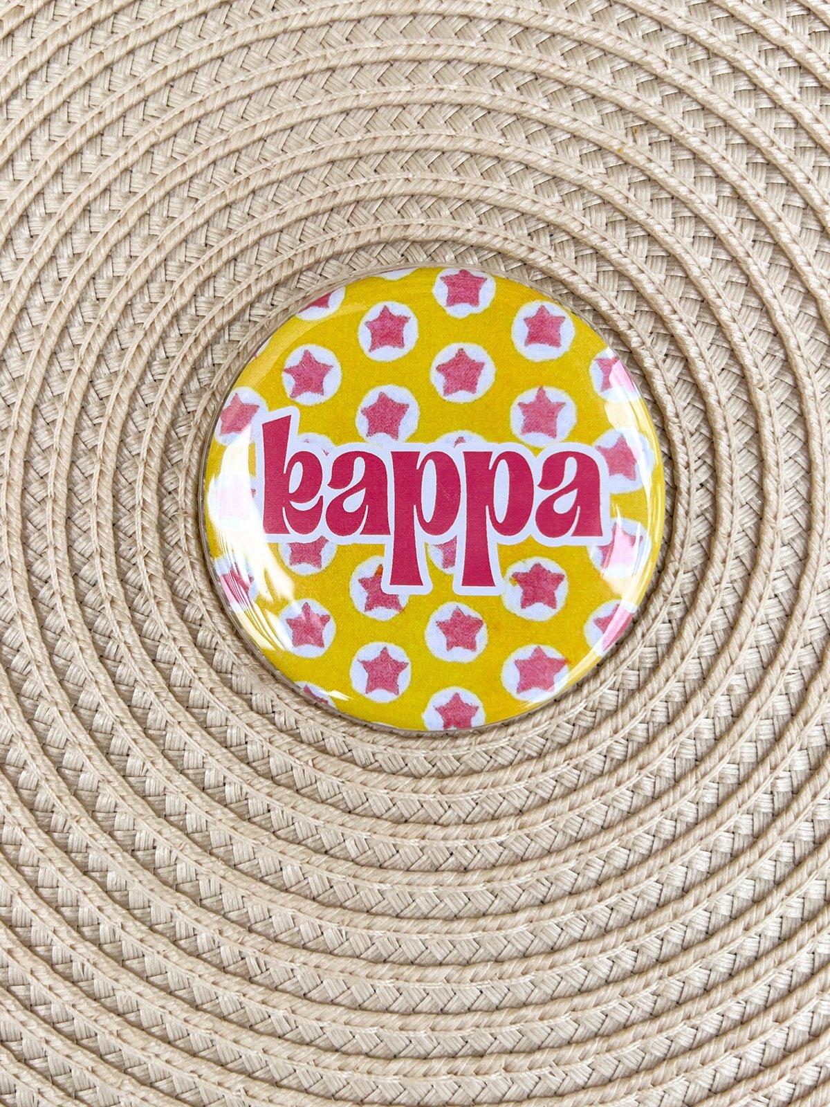 Kappa Kappa Gamma Pink Stars Button Pin - The Pink Pineapple 850