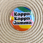 Kappa Kappa Gamma Rainbow Waves Button Pin - The Pink Pineapple 850
