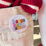 Kappa Kappa Gamma Retro Rainbow Button Pin - The Pink Pineapple 850