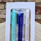 Kappa Kappa Gamma Sorority 3-Pen Set - The Pink Pineapple 850