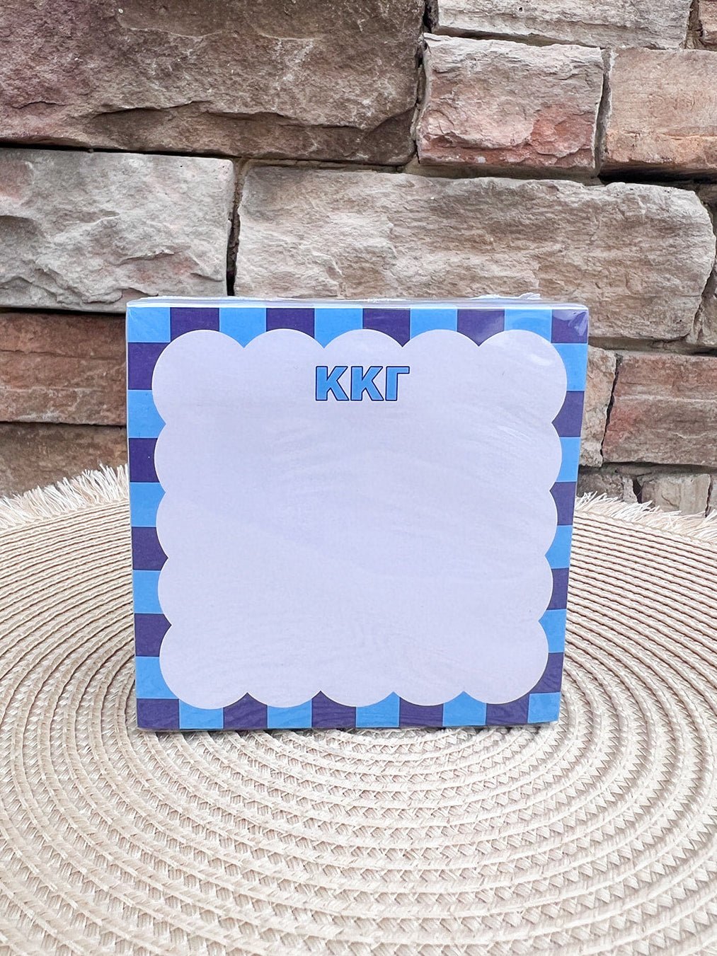 Kappa Kappa Gamma Sorority Scalloped Notepad Cube - The Pink Pineapple 850