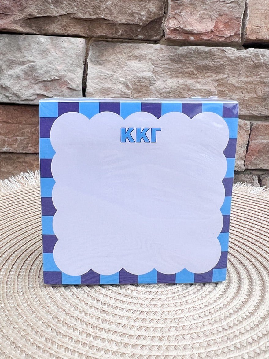 Kappa Kappa Gamma Sorority Scalloped Notepad Cube - The Pink Pineapple 850