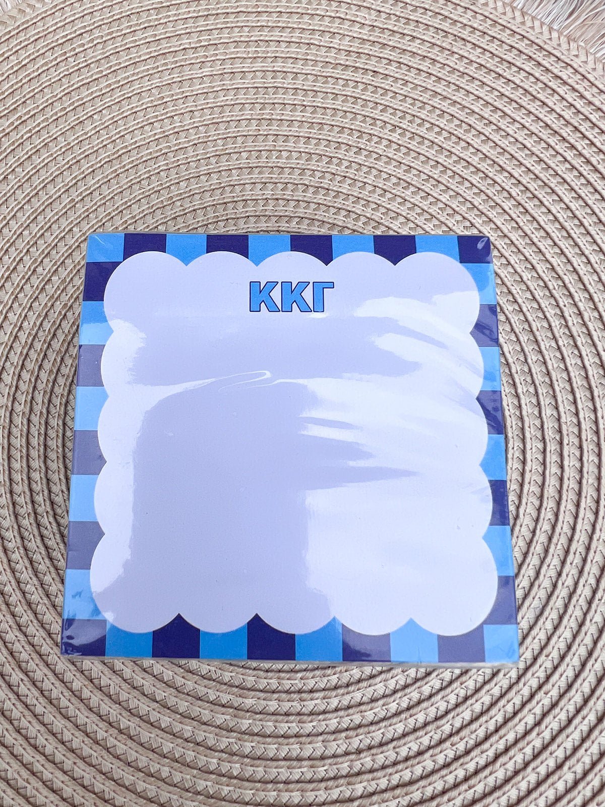 Kappa Kappa Gamma Sorority Scalloped Notepad Cube - The Pink Pineapple 850