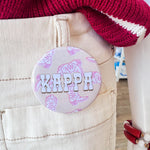 Kappa Kappa Gamma Western Boots Button Pin - The Pink Pineapple 850