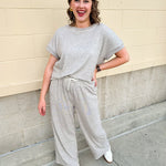 Keeping It Casual Gray Knit Set - The Pink Pineapple 850