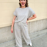 Keeping It Casual Gray Knit Set - The Pink Pineapple 850