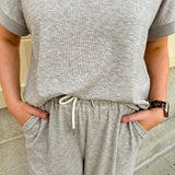 Keeping It Casual Gray Knit Set - The Pink Pineapple 850