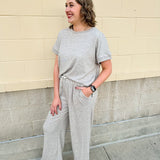 Keeping It Casual Gray Knit Set - The Pink Pineapple 850