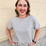 Keeping It Casual Gray Knit Set - The Pink Pineapple 850