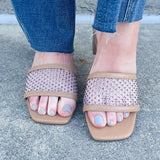 Kenzia Rhinestone Studded Slip - On Heels - The Pink Pineapple 850