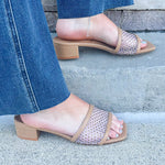 Kenzia Rhinestone Studded Slip - On Heels - The Pink Pineapple 850